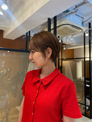 トレンドショート/ショートボブ/マロンベージュ/大人ショート