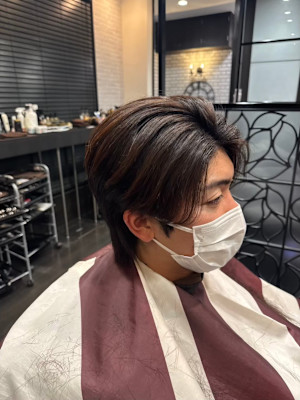 マッシュウルフ　宇部市/理容室/理容院/メンズカット