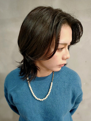 (五十嵐)ウルフカット‪✕‬ブルーブラック