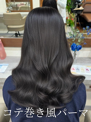 #コテ巻き風パーマ #パーマロング#韓国風パーマ#デジタル