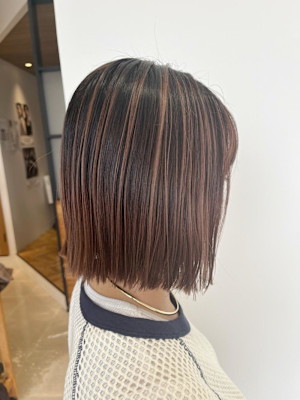 ボブ×バレイヤージュ