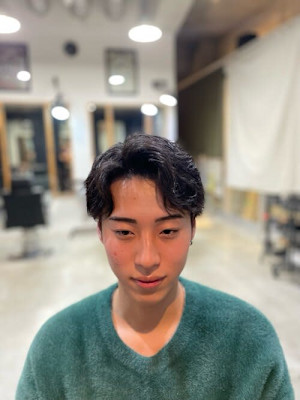 １０代２０代３０代【ナチュラルコンマパーマ】コンマパーマ