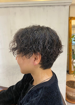 メンズカットツイストパーマ