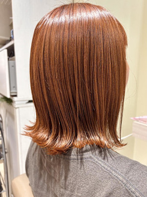 外ハネボブ/アプリコットカラー