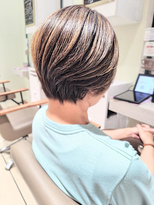 白髪ぼかし/ハイライト/ミセスショート