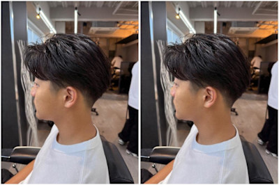 大宮/カット/短髪/毛流れ/センターパート