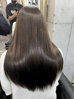 ラベンダーブラウン×うる艶質感髪質改善♪リンゴ幹細胞