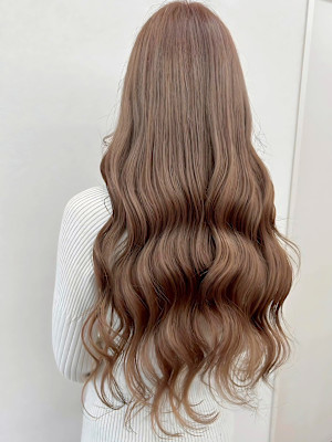 ロングスタイル/フォギーベージュ/ウェーブ
