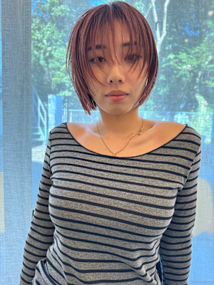 レイヤーカット/レイヤー/顔周り/ミディアム/ボブ/ショート