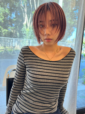 レイヤーカット/レイヤー/顔周り/ミディアム/ボブ/ショート