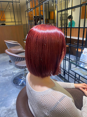 ブリーチ/ブリーチカラー/ハイトーン/ダブルカラー/レッド