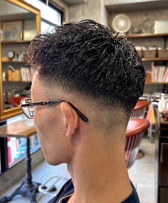 メンズショート×パーマスタイル