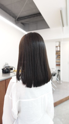 髪質改善カラーグレージュ