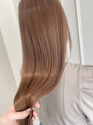 ロングヘア/ベージュ/ダブルカラー　　