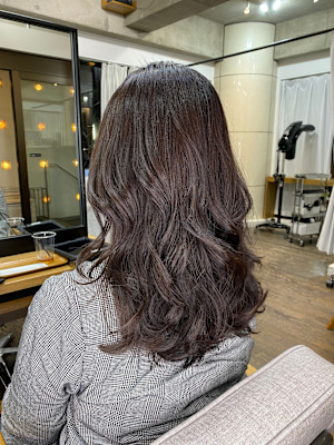 レイヤーカット・ラベンダーグレージュ