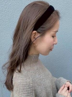 #カチューシャアレンジ　#黒髪ロング