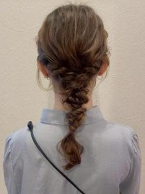 #メッシュ　#編み込みヘアアレンジ