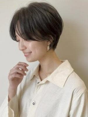 #ナチュラルショート　#黒髪ショート
