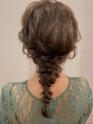 #編みおろしヘアアレンジ　#お呼ばれヘア