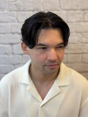 センターパート×スキンフェード【新宿/バーバー/理容室】