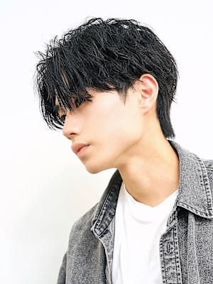 men's/メンズ/ダウンパーマ/黒染め/韓国