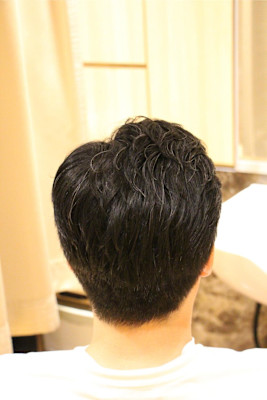 ウェーブパーマ×ツーブロ