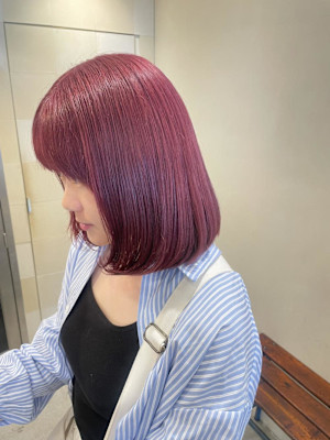 チェリーピンク×ブラック アンブレラカラー