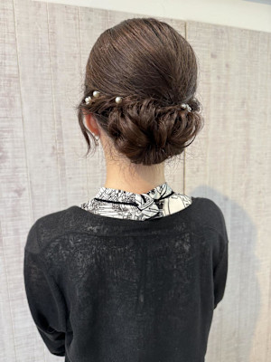 お呼ばれミディアムアレンジ