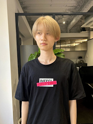 シースルーマッシュ×ブロンドベージュ