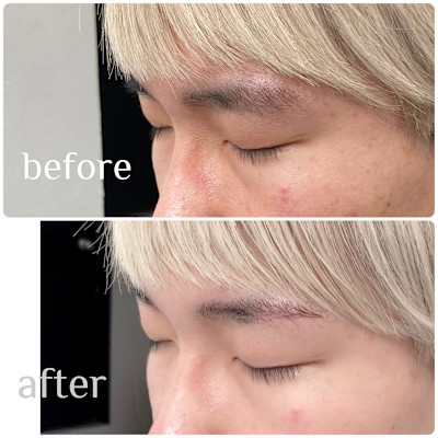 ストレート眉毛【高田馬場　眉毛Wax出来るヘアサロン】