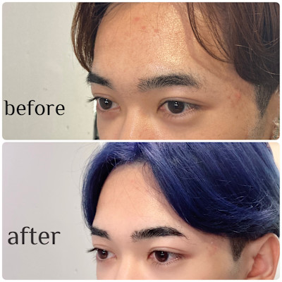 ストレート眉毛【高田馬場　眉毛Wax出来るヘアサロン】