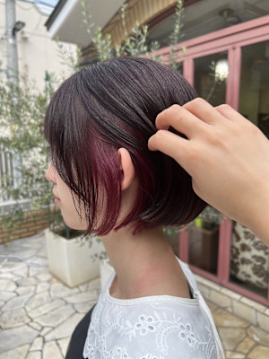 イヤリングカラー×ピンク