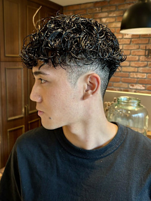 【大村指名】メンズカットスペインカールスパイラルパーマ