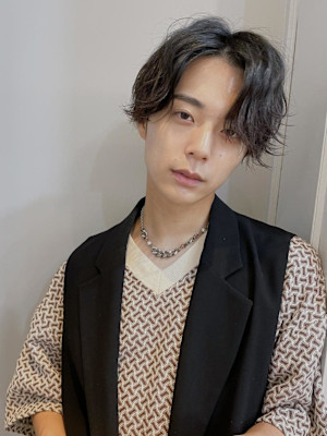 ニュアンスパーマグレーブルーカラー横浜