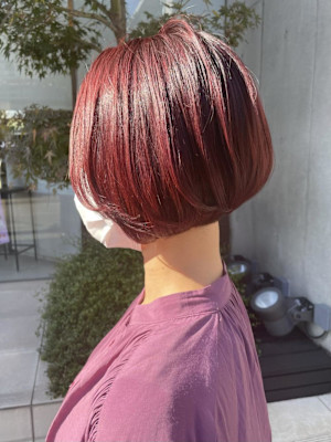 華やぐピンク美人ボブ