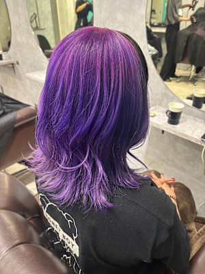 ブリーチ×原色ラベンダー