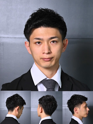 大人のアップバングスタイル