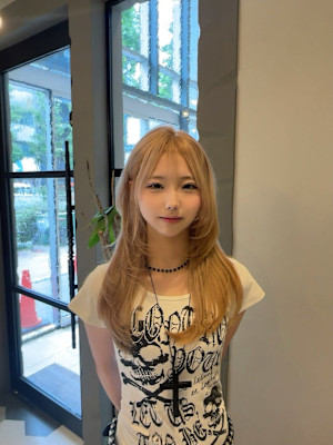 【Lolono天満】ハッシュカット× ホワイトベージュ