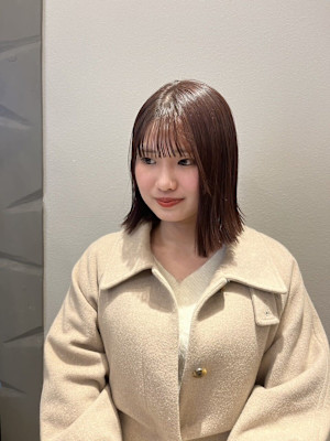 【Lolonois天満】透明感切りっぱなしボブ（御輿天使羽）