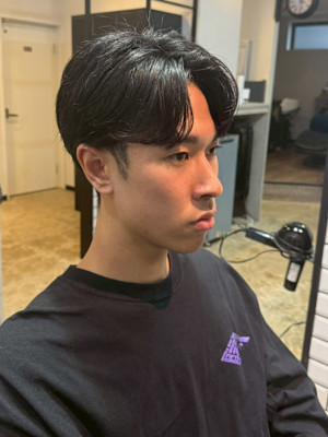 毛流れセンターパート　韓国センターパート　ニュアンスパーマ