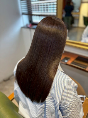 髪質改善/縮毛矯正/酸性ストレート/暗髪/ココアブラウン