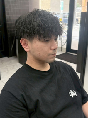 ツイストスパイラルパーマ　ツイスパマッシュ　ツーブロック