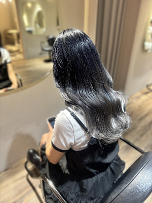 【Lolonois天満】ネイビーシルバーグラデーション