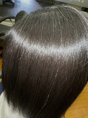 縮毛矯正リタッチショート