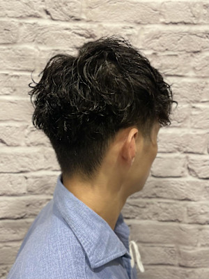 ツーブロックマッシュ×シャドウパーマ