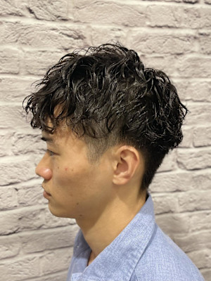 ツーブロックマッシュ×シャドウパーマ