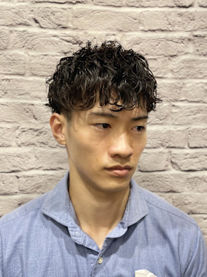 ツーブロックマッシュ×シャドウパーマ