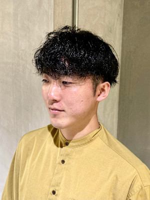 ソフトツイストスパイラルパーマ× マッシュショート