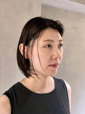 セミウェット× シースルーボブ