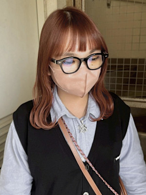 『asuna』オレンジブラウン/ハイトーン